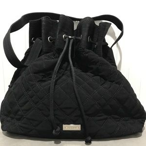 Vera Bradley quilted drawstring bag.